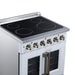 Forno Galiano 30 Inch French Door Electric Range, 4 Radiant Burners, 4.32 Cu. Ft. True Convection Oven, Air Fryer Kit, White - FFSEL6917-30WHT