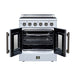 Forno Galiano 30 Inch French Door Electric Range, 4 Radiant Burners, 4.32 Cu. Ft. True Convection Oven, Air Fryer Kit, White - FFSEL6917-30WHT