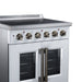 Forno Galiano 30 Inch French Door Electric Range, 4 Radiant Burners, 4.32 Cu. Ft. True Convection Oven, Air Fryer Kit, White - FFSEL6917-30WHT