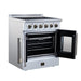 Forno Galiano 30 Inch French Door Electric Range, 4 Radiant Burners, 4.32 Cu. Ft. True Convection Oven, Air Fryer Kit, White - FFSEL6917-30WHT