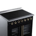 Forno Galiano 36 Inch French Door Electric Range, 5 Radiant Burners, 5.36 Cu. Ft. True Convection Oven, Air Fryer Kit, Black - FFSEL6917-36BLK