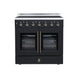 Forno Galiano 36 Inch French Door Electric Range, 5 Radiant Burners, 5.36 Cu. Ft. True Convection Oven, Air Fryer Kit, Black - FFSEL6917-36BLK