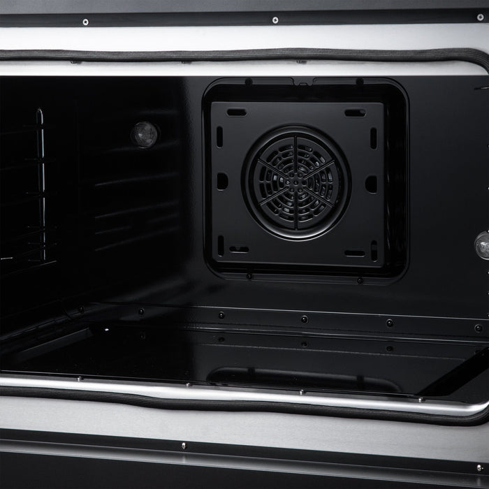 Forno Galiano 36 Inch French Door Electric Range, 5 Radiant Burners, 5.36 Cu. Ft. True Convection Oven, Air Fryer Kit, Black - FFSEL6917-36BLK
