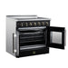 Forno Galiano 36 Inch French Door Electric Range, 5 Radiant Burners, 5.36 Cu. Ft. True Convection Oven, Air Fryer Kit, Black - FFSEL6917-36BLK
