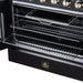 Forno Galiano 36 Inch French Door Electric Range, 5 Radiant Burners, 5.36 Cu. Ft. True Convection Oven, Air Fryer Kit, Black - FFSEL6917-36BLK