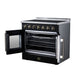 Forno Galiano 36 Inch French Door Electric Range, 5 Radiant Burners, 5.36 Cu. Ft. True Convection Oven, Air Fryer Kit, Black - FFSEL6917-36BLK