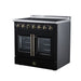 Forno Galiano 36 Inch French Door Electric Range, 5 Radiant Burners, 5.36 Cu. Ft. True Convection Oven, Air Fryer Kit, Black - FFSEL6917-36BLK
