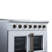 Forno Galiano 36 Inch French Door Electric Range, 5 Radiant Burners, 5.36 Cu. Ft. True Convection Oven, Air Fryer Kit, White - FFSEL6917-36WHT