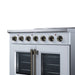 Forno Galiano 36 Inch French Door Electric Range, 5 Radiant Burners, 5.36 Cu. Ft. True Convection Oven, Air Fryer Kit, White - FFSEL6917-36WHT