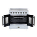 Forno Galiano 36 Inch French Door Electric Range, 5 Radiant Burners, 5.36 Cu. Ft. True Convection Oven, Air Fryer Kit, White - FFSEL6917-36WHT