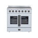 Forno Galiano 36 Inch French Door Electric Range, 5 Radiant Burners, 5.36 Cu. Ft. True Convection Oven, Air Fryer Kit, White - FFSEL6917-36WHT