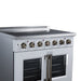 Forno Galiano 36 Inch French Door Electric Range, 5 Radiant Burners, 5.36 Cu. Ft. True Convection Oven, Air Fryer Kit, White - FFSEL6917-36WHT