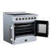 Forno Galiano 36 Inch French Door Electric Range, 5 Radiant Burners, 5.36 Cu. Ft. True Convection Oven, Air Fryer Kit, White - FFSEL6917-36WHT