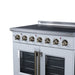 Forno Galiano 36 Inch French Door Electric Range, 5 Radiant Burners, 5.36 Cu. Ft. True Convection Oven, Air Fryer Kit, White - FFSEL6917-36WHT