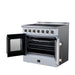 Forno Galiano 36 Inch French Door Electric Range, 5 Radiant Burners, 5.36 Cu. Ft. True Convection Oven, Air Fryer Kit, White - FFSEL6917-36WHT