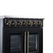 Forno Massimo 30 Inch French Door Electric Range, 5 Radiant Burners, 4.32 Cu. Ft. True Convection Oven, Air Fryer Kit, Black - FFSEL6955-30BLK