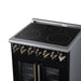 Forno Massimo 30 Inch French Door Electric Range, 5 Radiant Burners, 4.32 Cu. Ft. True Convection Oven, Air Fryer Kit, Black - FFSEL6955-30BLK