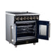 Forno Massimo 30 Inch French Door Electric Range, 5 Radiant Burners, 4.32 Cu. Ft. True Convection Oven, Air Fryer Kit, Black - FFSEL6955-30BLK
