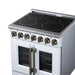 Forno Massimo 30 Inch French Door Electric Range, 5 Radiant Burners, 4.32 Cu. Ft. True Convection Oven, Air Fryer Kit, White - FFSEL6955-30WHT