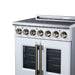 Forno Massimo 30 Inch French Door Electric Range, 5 Radiant Burners, 4.32 Cu. Ft. True Convection Oven, Air Fryer Kit, White - FFSEL6955-30WHT