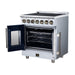 Forno Massimo 30 Inch French Door Electric Range, 5 Radiant Burners, 4.32 Cu. Ft. True Convection Oven, Air Fryer Kit, White - FFSEL6955-30WHT