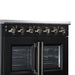 Forno Massimo 36 Inch French Door Electric Range, 5 Radiant Burners, 5.36 Cu. Ft. True Convection Oven, Air Fryer Kit, Black - FFSEL6955-36BLK