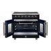 Forno Massimo 36 Inch French Door Electric Range, 5 Radiant Burners, 5.36 Cu. Ft. True Convection Oven, Air Fryer Kit, Black - FFSEL6955-36BLK