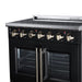Forno Massimo 36 Inch French Door Electric Range, 5 Radiant Burners, 5.36 Cu. Ft. True Convection Oven, Air Fryer Kit, Black - FFSEL6955-36BLK