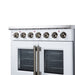 Forno Massimo 36 Inch French Door Electric Range, 5 Radiant Burners, 5.36 Cu. Ft. True Convection Oven, Air Fryer Kit, White - FFSEL6955-36WHT