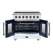Forno Massimo 36 Inch French Door Electric Range, 5 Radiant Burners, 5.36 Cu. Ft. True Convection Oven, Air Fryer Kit, White - FFSEL6955-36WHT