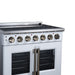Forno Massimo 36 Inch French Door Electric Range, 5 Radiant Burners, 5.36 Cu. Ft. True Convection Oven, Air Fryer Kit, White - FFSEL6955-36WHT