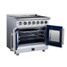 Forno Massimo 36 Inch French Door Electric Range, 5 Radiant Burners, 5.36 Cu. Ft. True Convection Oven, Air Fryer Kit, White - FFSEL6955-36WHT