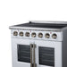 Forno Massimo 36 Inch French Door Electric Range, 5 Radiant Burners, 5.36 Cu. Ft. True Convection Oven, Air Fryer Kit, White - FFSEL6955-36WHT