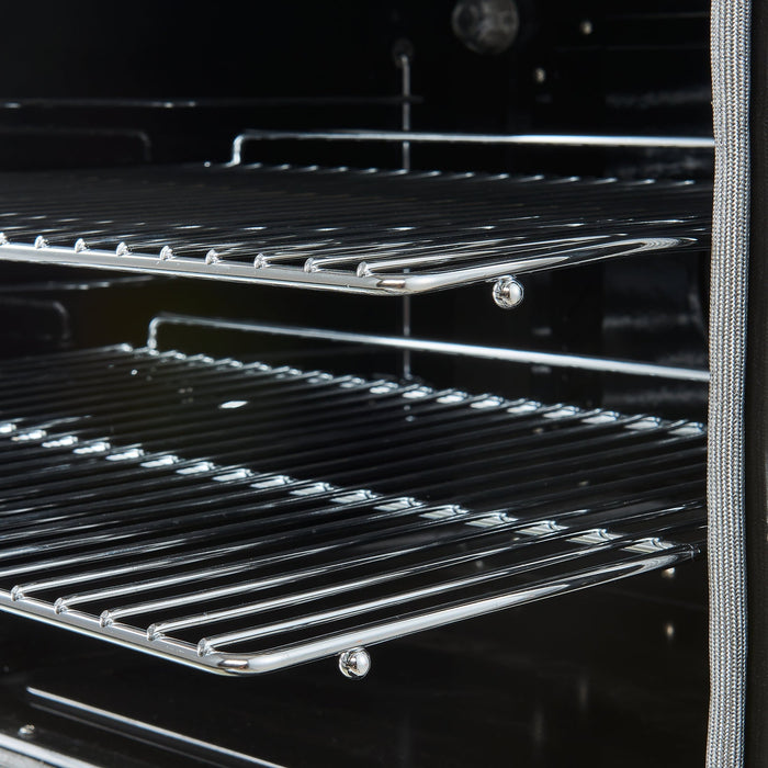 Forno Paolo 30-Inch Freestanding Electric Range, Black, 4.38 cu.ft, True Convection Oven, Energy Efficient