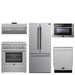 FORNO 5-Piece Stainless Steel Kitchen Bundle – Home Depot Exclusive – 30” Electric Range, 30” French Door Refrigerator, 30” Range Hood, 24” Microwave Drawer, 24” Built-In Dishwasher | SKU: FBDL-THD-003