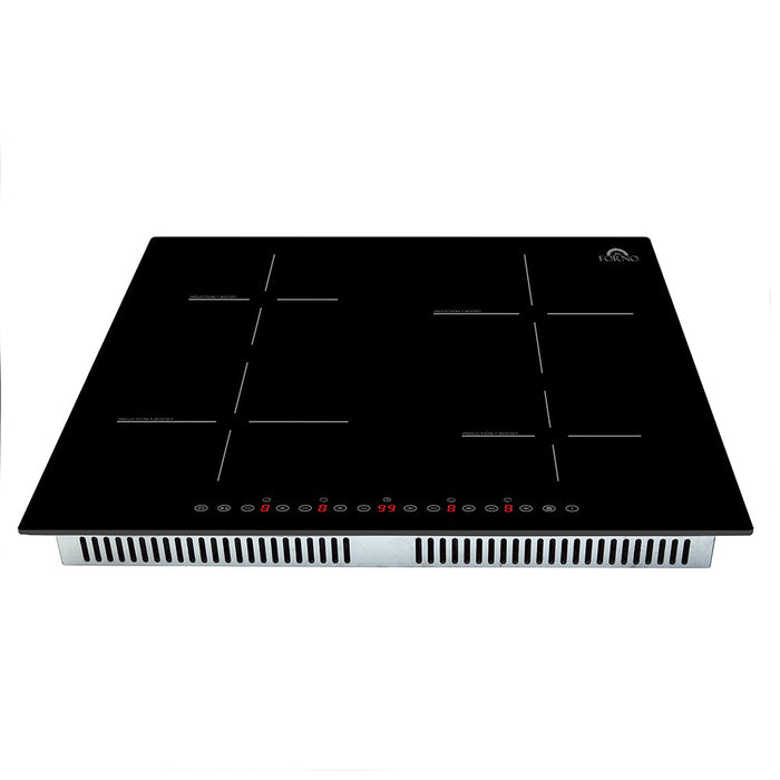 FORNO Parco 24-Inch Induction Cooktop, 4 Zones, 7200W, Touch Control, 9 Power Levels & Booster Function - FCTIN0583-24