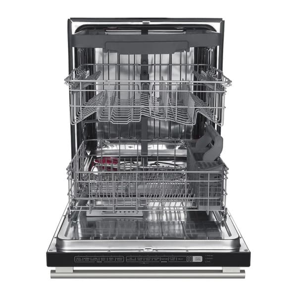 FORNO 3-Piece Appliance Package - 30-Inch Leonardo Espresso Electric Range, Refrigerator, & Dishwasher in Black with Stainless Steel Handle FBDL-007-02US