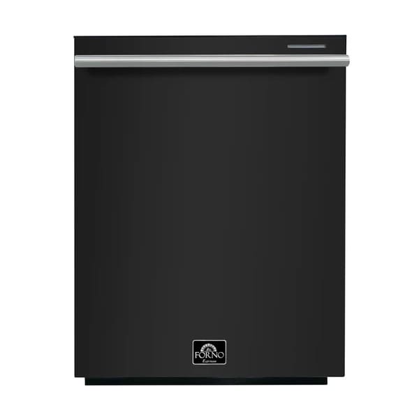 FORNO 3-Piece Appliance Package - 30-Inch Leonardo Espresso Electric Range, Refrigerator, & Dishwasher in Black with Stainless Steel Handle FBDL-007-02US