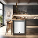 FORNO Premium 4-Piece Kitchen Bundle - Leonardo Espresso 30" White Range, 30" White Range Hood, 31" White Bottom Freezer Refrigerator, 24" White Built-In Dishwasher - FBDL-006-03CA