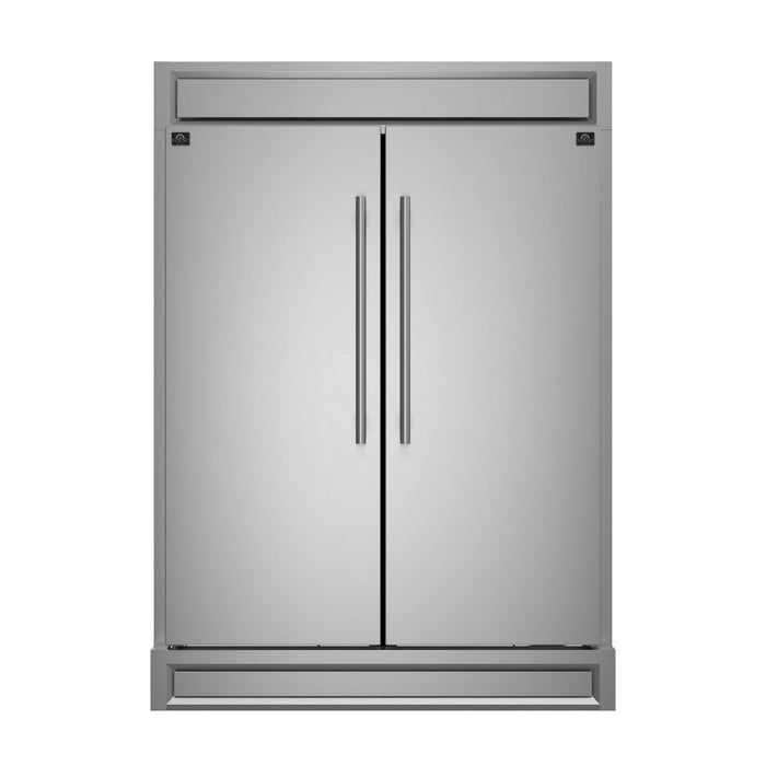 Forno Appliance Package - 48" Dual Fuel Range and 60" Refrigerator with Modern Grill Trim, FBDL-017-03CAUS