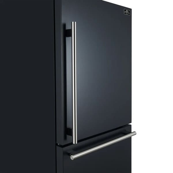 FORNO 3-Piece Appliance Package - 30-Inch Leonardo Espresso Electric Range, Refrigerator, & Dishwasher in Black with Stainless Steel Handle FBDL-007-02US