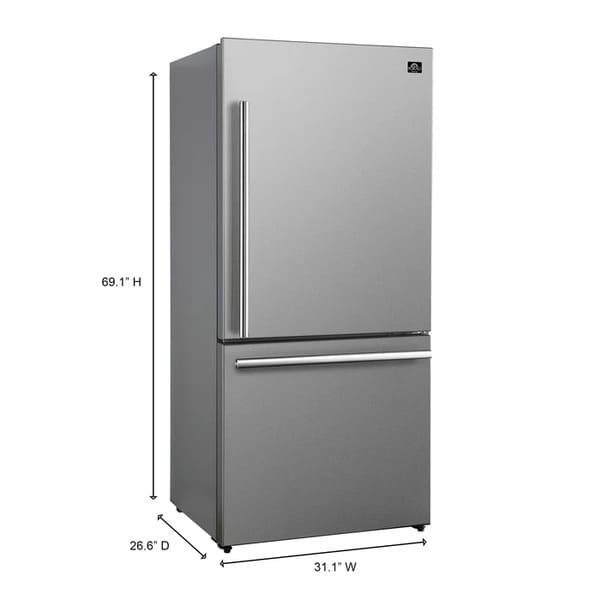 FORNO 2-Piece Appliance Package - 30-Inch Induction Range and 31-Inch Refrigerator, Right Hinge in Stainless Steel FBDL-014-01CAUS