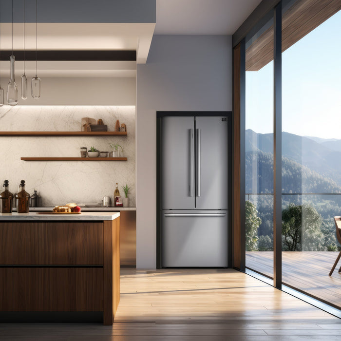 FORNO 5-Piece Stainless Steel Kitchen Bundle – Home Depot Exclusive – 30” Electric Range, 30” French Door Refrigerator, 30” Range Hood, 24” Microwave Drawer, 24” Built-In Dishwasher | SKU: FBDL-THD-003