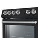 FORNO Premium 2-Piece Kitchen Bundle - Leonardo Espresso 30" Black Range, 31" Black Bottom Freezer Refrigerator - FBDL-003-02CA