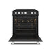 Forno Leonardo Espresso 30-Inch Black Electric Range, True Convection, Energy Efficient