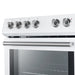 FORNO Premium 4-Piece Kitchen Bundle - Leonardo Espresso 30" White Range, 30" White Range Hood, 31" White Bottom Freezer Refrigerator, 24" White Built-In Dishwasher - FBDL-006-03CA