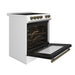 Forno Leonardo Espresso 30-Inch White Electric Range, True Convection, Energy Efficient