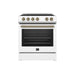 Forno Leonardo Espresso 30-Inch White Electric Range, True Convection, Energy Efficient