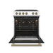 Forno Leonardo Espresso 30-Inch White Electric Range, True Convection, Energy Efficient