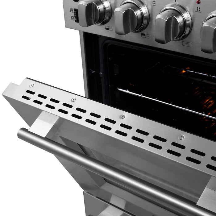 Forno Loiano 24-Inch Freestanding Electric Range, Canada Version, No Rotisserie Function, Plug and Cord Included